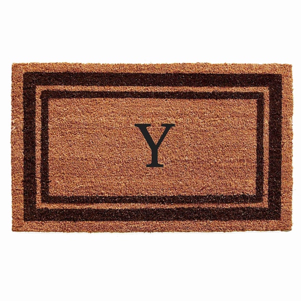 Calloway Mills Monogram Door Mat, Natural, Brown, 18 in W x 30 in L 152981830Y - main